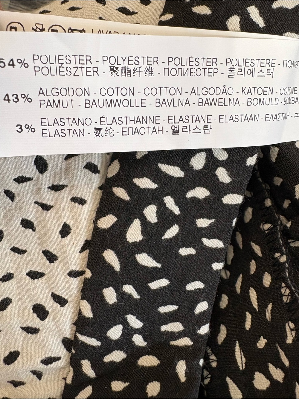 Zara Black & White Printed Pants - Picture 9 of 9